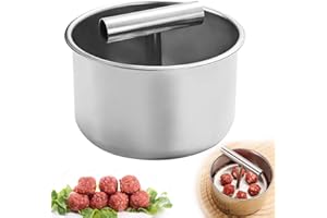 KOLGEIKJ FormerMeat Shaper Moule à boulettes de viande, moule à boulettes de viande, moule à boulettes de viande, 12 trous, en acier inoxydable, moule à boulettes de viande pour cuisine, maison et