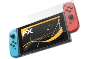 atFoliX Panzerfolie kompatibel mit Nintendo Switch Schutzfolie, entspiegelnde und stoßdämpfende FX Folie (3X)