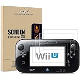 AKWOX (4'l&uuml; paket) Nintendo Wii U Gamepad i&ccedil;in Ekran Koruyucu, Ultra Şeffaf HD Ekran Koruyucu Filtresi, Nintendo Wii U Gamepa