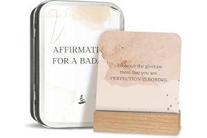 BIROYAL Unique Badass Birthday Gifts for Women 55 Badass Affirmation Cards for Women - Daily Positive Motivational Card - Inspirational & Self Care Quotes - Spiritual Gifts for Best Friend, Sister