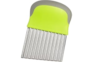 ZCSOWE 1 Pezzi Coltello Ondulato,Tagliapatate Ondulato,Coltelli per Patate, Coltello a Lama ad Onda in Acciaio Inox,per Tagliare Frutta,Verdura e Insalata