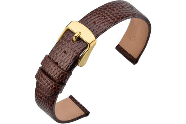ANNEFIT Bracelets de Montres pour Femme 10mm 12mm 13mm 14mm 15mm 16mm 18mm 20mm, Bandes de Remplacement en Cuir avec Boucle en Acier Inoxydable