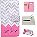 Produktbild TOCASO Pink PU Leder Muster Schutzhülle für Samsung Galaxy S7 Edge Hülle [Smile] Flip Wallet Case,Build-in Stand Hüllen Portable Handyhülle Anti-Scratch [ID Card Slot] Magnetverschluss Soft Silikon Back Rückseite Cover Lederhülle Tasche Book Folio Handytasche Schutz Hüllen Ledertasche Kartenfächer Schutzhüllen mit Stylus-Stift und Reinigungstücher für Samsung Galaxy S7 Edge
