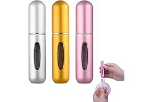 Bouteille Vaporisateur de Parfum, Atomiseur Parfum, 3Pcs Flacon Parfum Vide, Mini Vaporisateur Voyage, Mini Portable Bouteille de Parfum Rechargeable Atomiseur, pour Voyage Bouteille Flacons de Parfum