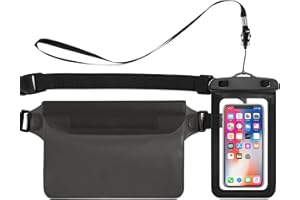 Bigqin Borsa impermeabile Borsa subacquea Custodia impermeabile adatta per smartphone universale per pesca sportiva Escursione in barca a vela, proteggi il tuo cellulare, portafoglio, ETC