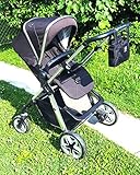 Kinderwagen Tasche Kinderwagen Organizer Mini Wickeltasche Compact Wasserdicht Schwarz 2 in 1 Handtasche - 6