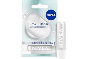 NIVEA Hyaluron Moisture Plus Lip Balm (5.2g), Ultra-Light Lip Balm Stick with Hyaluronic Acid, Provides 24H Moisture and Visibly Smoother Lips