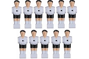 1a-sports 11 Kickerfiguren für 16 mm Stangen inkl. Schrauben + Muttern Komplett Set (Schwarz-Weiß) von Charlsten