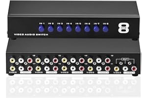 SIENOC 8 Port Wejście 1 Wyjście Wideo Audio AV RCA Przełącznik Przełącznik Box