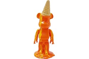 KARE Design figura decorativa Gelato Bear, arancione, decorazione divertente, motivo orsacchiotto, stile pop art, idea regalo, decorazione cameretta, per giovani, 40 cm, In Piedi