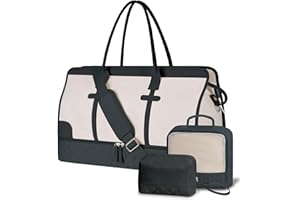 ETRONIK Weekender Reisetasche Damen, Große Weekender Bag Mit Schuhfach & Nass-Tasche, Tragetasche Travel Bag Mit Kulturtasche, Tasche für kliniktasche 3er Set Grau