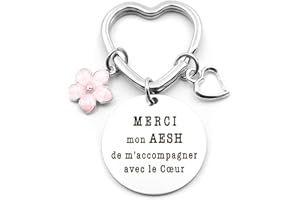 Bluckincle Porte Clef Merci Cadeau Maitresse D'école Cadeau Maitre Professeur Atsem Aesh