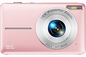 AOREGRE Macchina Fotografica Digitale con cordino, 44MP 1080P HD Fotocamera Compatte per Bambini, Adulti, Principianti (PURPLE)