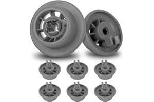 DATEFUN Rotelle Cestello Lavastoviglie Ruota Rotelle Lavastoviglie Compatibile con Rex, Electrolux, Zanussi, AEG, Ikea Set Completo 8 Ruote Cesto Inferiore Lavastoviglie