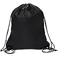 Sliverdew Drawstring Bags, Black PE Bags Drawstring Gym Bag Draw String Swimming Bag Drawstring Backpack