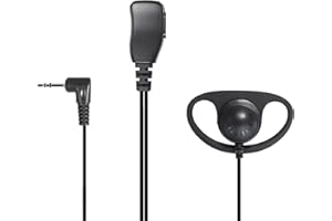 Hoornie D-Form - Auriculares de radio con forma de D, para Motorola TLKR/Motorola Talkabout, TLKR-T61, TLKR-T62, TLKR-T72, TLKR-T80, TLKR-T81, TLKR-T82, TLKR T92 H2O, XT185