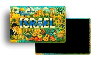 FITYO Magnets Frigo – 150 Pays au Choix – Souvenirs Touristiques Pays du Monde – Aimants Décoratifs Réfrigérateur – Cadeau Voyage – Style Traditionnel – 5,4 x 7,8 cm – 1 Unité (Israel)