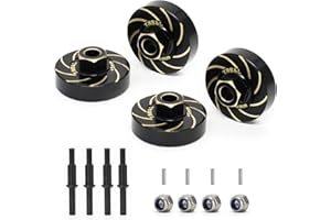 TREAL Brass Extended Wheel Hubs Wheel Spacers Weights +5mm (4p) for FMS FCX24