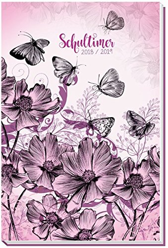 Schülerkalender Flowers 2018/2019 - Schulplaner, Schülerplaner: Timer mit Spot-Lackierung und 3-seitigem Farbschnitt