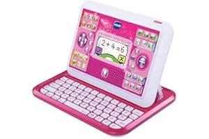 VTech - Ordi-Tablette Genius XL Color Rose, Ordinateur Enfant, Tablette Éducative – 5/8 Ans - Version FR