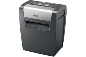 Rexel 2104570EU - Destructora Personal/Home Office Momentum X308, Destruye hasta 8 Hojas, Papelera de 15L, Corte en Confeti, Seguridad P3, Ideal para Casa/Negocios, Destruye Papel, Grapas y Clips