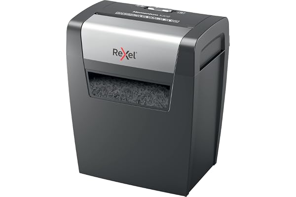 Rexel Momentum X308 Destructeur Coupe Croisée, Jusqu'à 9-8 feuilles (70-80 g/m²), Corbeille 15L, Noir, 2104570EU