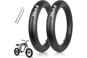 YHTSPORT Chambre À Air 20x4 pour Fat Bike Electrique, Chambre A Air 20 Pouces avec Valve Schrader de 32 mm, Chambres à Air pour Fat Bike/Vélos Électriques/Vélo VTT