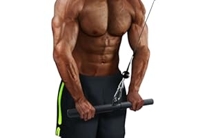 Taeku Latzugstange, Bizeps Stange Gerade Stange DIY Klimmzugstangen mit Handgriffen Latzug Pulldown Trainings Griff Krafttraining Anbaugeräte für Fitness