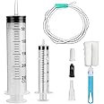 Large Capacity Plastic Syringe - 250ml Reusable with Tube for Laboratory, Industry, Measuring, Pets Feeding, Oil or Glue