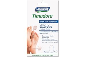 Timodore, Cerotto Callifugo per Duroni, Indicati per Estirpare Rapidamente i Calli dei Piedi Senza Dolore, Adatto Anche per le Mani, 100% Made in Italy, Dermatologicamente Testato, 4 pz