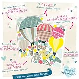 anna wand Wandsticker HOT AIR BALLOONS – Wandtattoo für Kinderzimmer / Babyzimmer mit Tieren in Heißluftballons versch. Farben – Wandaufkleber Schlafzimmer Mädchen & Junge, Wanddeko Baby / Kinder - 4