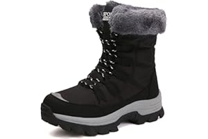VLOOKST Botas para Mujer Botas de Nieve Botines de Invierno Impermeable Forradas con Pelo Botas de Senderismo Botines de Nieve Botas de Trekking Talla 37-43