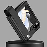 Coverzone Samsung Galaxy Z Flip 5 ile uyumlu Kılıf Galaxy Z Flip 5 ile uyumlu Katlanabilir Stand Olabilen El Askılı P&uuml;r&uuml;zs&uuml;z 