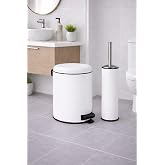 Sas Haus Beyaz 2'li Banyo Seti - Metal &Ccedil;&ouml;p Kovası 3 Lt Ve Wc Fır&ccedil;ası Takımı Elit 7200