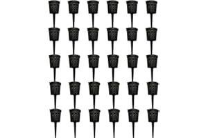 SEPWGUMD TECKI 30 Pièces Boîte Engrais Bonsai avec Un Couvercle-Noir Plastique Paniers À Engrais Outil Bonsaï pour la Plantation de Jardin Agricole