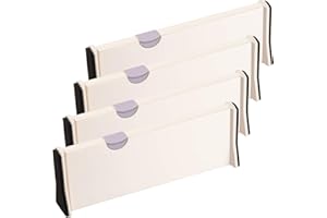 ARyee Drawer Dividers Expandable Drawer Organizers for Office, Kitchen, Drawer, Bathroom, Bedroom and Dresser Storage (4pcs)