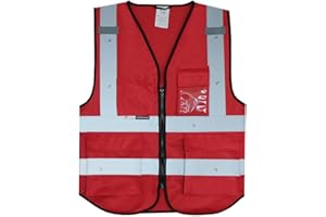 Salzmann Gilet de Sécurité - Gilet réfléchissant de haute visibilité avec plusieurs poches - Fabriqué avec du matériau réfléchissant 3M