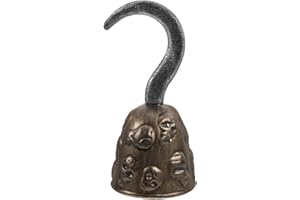 iplusmile Pirate Hook Prop: Captain Pirate Hook Costume Halloween Captain Cosplay Prop with 3D Skull Pattern for Adults Kids - Halloween Party Masquerade Stage Show