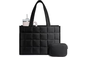 LOVEVOOK Handtasche Damen Shopper Tasche, Puffer Laptoptasche 15.6 Zoll Arbeitstasche Aktentasche, Groß Tote Bag Women Lehrertasche Schultasche Schultertasche Handbags für Uni Business Schule