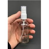 4 Adet Şeffaf Kapaklı Beyaz Sprey Fısfıs Kolonya Dezenfektan &Ccedil;ok Ama&ccedil;lı Cep &Ccedil;anta Cam Şişe 50ml