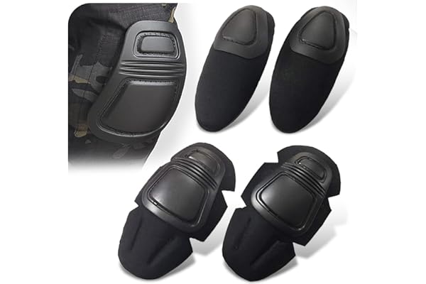 ATAIRSOFT WorldShopping4U Militaire Paintball Elbow Knee Pads Airsoft Combat de Protection Set Équipement de sécurité (BK)