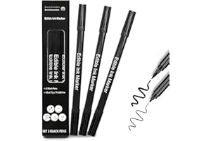 HTRTRR 3 feutres comestibles, feutres colorants alimentaires noirs à double pointe, pour enfants et adultes, idéaux pour colorer les gâteaux et décorer les glaces