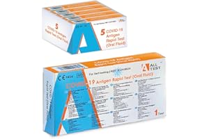 ALLTEST ALL TEST 5 Kit Di Test Rapidi Salivari Per L'antigene (fluido Orale) Per Auto-diagnosi || Validato per le nuove Varianti 2024
