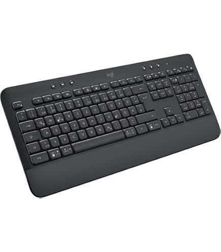 Logitech Signature Slim K950 Kabellose Tastatur – Schlank, Leise, Bluetooth, Für Windows/Mac/Chrome, DE Layout