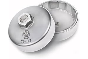 MACHOMAN OFS74 - Chiave filtro olio 1/2", 74 mm, 14 scanalature, per TOYOTA, BENZ, BMW, AUDI, FORD