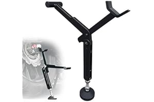 MidingChai Bequille Moto Pliable, Crics de Levage Portable pour Roue Arrière, Leve Moto Universel avec Poignée, Hauteur et Angle Réglables, pour la Plupart de Moto, Vélo, Tout-Terrain