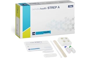 Berkeley Health Strep A Kit de test à domicile | Détection du streptocoque hémolytique du groupe A dans la gorge | Rapide et précis à 97,9 % | Facile à suivre | 1 test