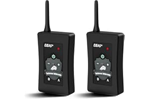 EJEAS FBIM Professional Bluetooth Headset Intercom for Referee, 4 People Connection 1500M Communication System Waterproof Wireless Interphone with Noise Reduction (Pack of 2)