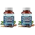 Carbamide Forte Multivitamin for Men with Probiotics Supplement - 60 capsules|Comprehensive Multivitamin Tablets for Men with Ginseng,Grape Seed Extract,Vitamin C,and Vitamin K2 MK7,2 count