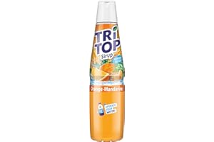 ‎TRI TOP TRi TOP Orange-Mandarine | kalorienarmer Sirup für Erfrischungsgetränk, Cocktails oder Süßspeisen | wenig Zucker (1 x 600ml)